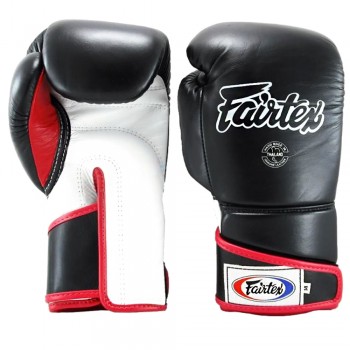 Fairtex BGV6 Боксерские Перчатки "Stylish Angular Sparring" Черно-Красно-Белые